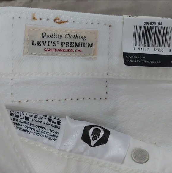 Levi's 501 High Rise Skinny In Cloud Over Sz 28 Nwt - Picture 9 of 15